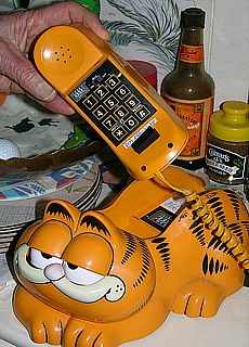 Garfield Telefon im Cosy cat Bed and Breakfast