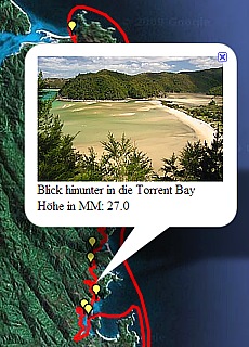 GPS-Track von Abel Tasman Nat.Park Tour(55 km)