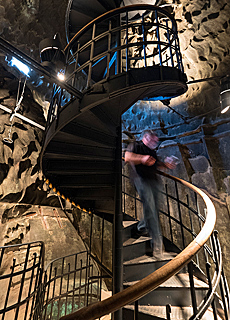 Wendeltreppe zum Kopf der Bronzestatue Bavaria