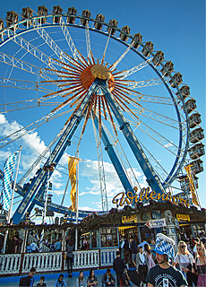 Wiesenfans vor dem Riesenrad