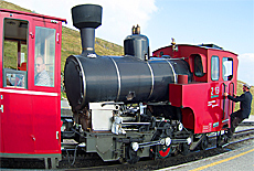 Schafberg Zahnradbahn Dampflokomotive am Mondsee
