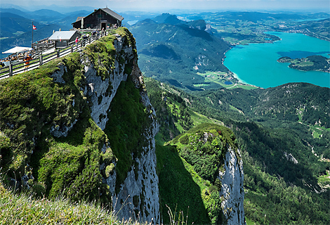 Schafbergspitze mit Almhtte, Himmelspforte