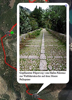GPS Track Pilgerweg auf den Monte Pellegrino