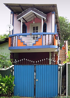 Typisches Wohnhaus einer Ceylonesischen Familie