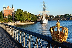 Stockholm Skeppsholmen, Blick auf Gamlastan