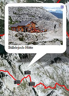 GPS-Track Büllele Joch Hütte (17,1 km)