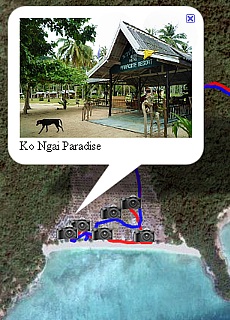 GPS-Track der Dschungelwanderung auf Ko Ngai