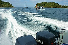 rasante Speedbootfahrt auf Ko Rock
