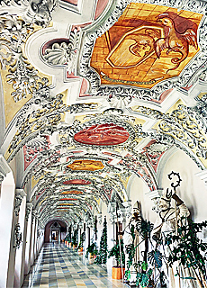 Wandelgang Prlatentrakt im Kloster Wessobrunn