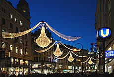 Weihnachtsbeleuchtung am Graben in Wien
