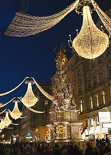 Weihnachtsbeleuchtung am Graben in Wien