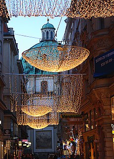 Weihnachtsbeleuchtung am Graben in Wien