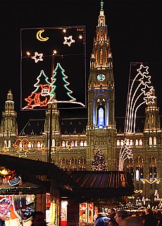 Wiener Rathaus mit Christkindl Markt